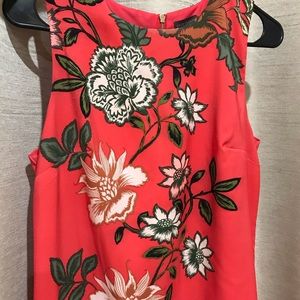 Bright red gorgeous Vince Camuto floral dress